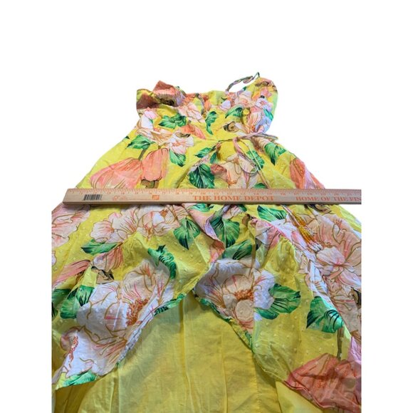 FARM Rio Yellow Asymmetrical Ruffled Maxi Dress - Picture 6 of 10